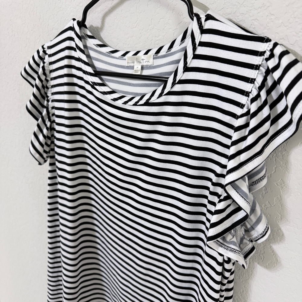 Nine Britton Salma Flutter Sleeve Knit Tee